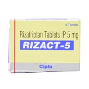 Rizact 5 Mg Box/Carton showing the Front face.