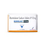 Romilast 10 Mg Tablet Box/Carton Front view