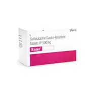 Saaz 500 Mg Tablet Box/Carton showing the Left face