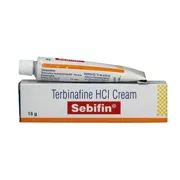 Sebifin Cream 1% (10gm) Box/Carton + Tube showing the Front face.