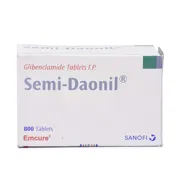 Semi Daonil 2.5 Mg Box/Carton showing the Front face.