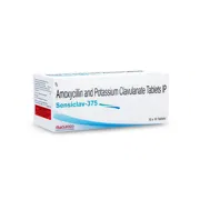 Sensiclav 375 Tablet Box/Carton showing the Back face