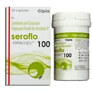 Seroflo Multi Haler 50 Mcg+100 Mcg Box/Carton + Tube showing the Front face.