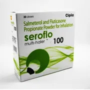 Seroflo Multi Haler 50 Mcg + 250 Mcg Box/Carton showing the Front face.