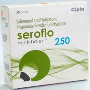 Seroflo Multi Haler 50 Mcg + 250 Mcg Box/Carton showing the Front face.