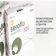 Seroflo Multi Haler 50 Mcg+500 Mcg Box/Carton showing the Front face.