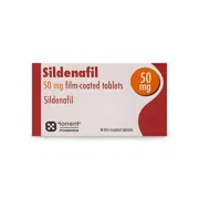 Sildenafil 50 Mg Tablet Box/Carton showing the Front face.