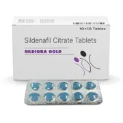 Sildigra Gold 200 Mg Box/Carton + Blister Pack showing the Front face.