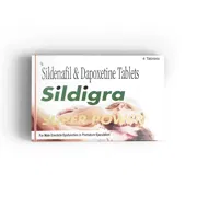 Sildigra Super Power Box/Carton showing the Front face.