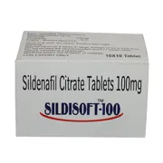 Sildisoft 100 Mg Box/Carton showing the Front face.