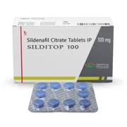 Silditop 100 Mg Tablet Box/Carton + Blister Pack showing the Front face.