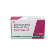 Silditop 25 Mg Tablet Box/Carton showing the Front face.