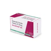 Silditop 25 Mg Tablet Box/Carton showing the Front face.