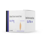 Silvitra 120 Mg Box/Carton showing the Front face.