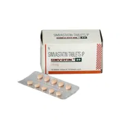 Simvotin 20 Mg Box/Carton + Blister Pack showing the Front face.