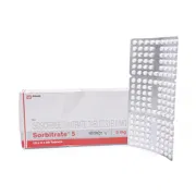 Sorbitrate 5 Mg Box/Carton + Blister Pack showing the Front face.