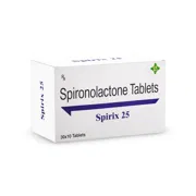 Spirix 25 Mg Tablet Box/Carton showing the Front face.