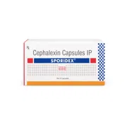 Sporidex 500 Capsule Box/Carton showing the Front face.