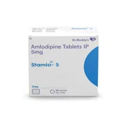 Stamlo 5 Mg Tablet Box/Carton showing the Front face.