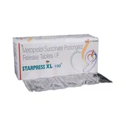Starpress XL 100 Tablet Box/Carton + Blister Pack showing the Front and Back face.