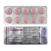Stator 80 Tablet Blister Pack showing the Front and Back face.
