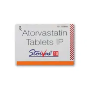 Storvas 10 Tablet Box/Carton showing the Front face.