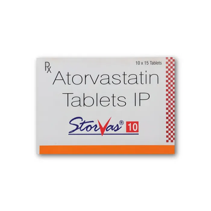 Storvas 10 Tablet Box/Carton showing the Front face.