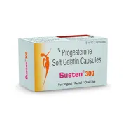 Susten 300 Mg Soft Gelatin Capsule Box/Carton showing the Front face.