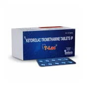 T Lac 10 Mg Tablet Box/Carton + Blister Pack showing the Front face.
