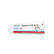 Tacroz Forte XL 0.1% Ointment Tube showing the Front face