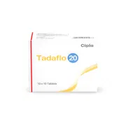 Tadaflo 20 Mg Tablet Box/Carton showing the Front face