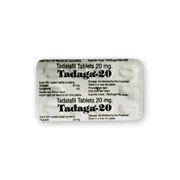 Tadaga 20 Mg Blister Pack showing the Front face.