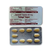 Tadaga Super 60 Mg Tablets Blister Pack showing the Front face.