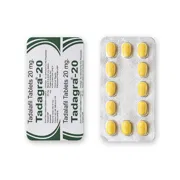 Tadagra Soft Chewable 20 Mg Blister Pack + Box/Carton showing the Front and Back face.
