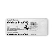 Tadalafil Black 80 Mg Strip Front View
