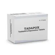 Tadapox 20+60 Mg Box/Carton showing the Front face.