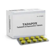 Tadapox 20+60 Mg Box/Carton + Blister Pack showing the Front face.