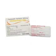 Tadarise 20 Mg Box/Carton + Blister Pack showing the Front face.