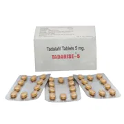Tadarise 5 Mg Box/Carton + Blister Pack showing the Front face.