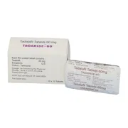 Tadarise 60 Mg Box/Carton + Blister Pack showing the Front/Back face.