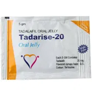 Tadarise Oral Jelly Sachet showing the Front face.