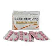 Tadarise PRO 20 Mg Box/Carton + Blister Pack showing the Front face.