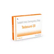 Tadasure 20 Mg Tablet Box/Carton showing the Front face.