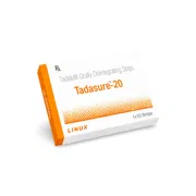 Tadasure 20 Mg Tablet Box/Carton showing the Front face.