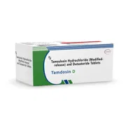 Tamdosin D Tablet MR Box/Carton showing the Front face.