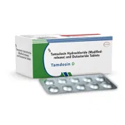 Tamdosin D Tablet MR Box/Carton + Blister Pack showing the Front face.