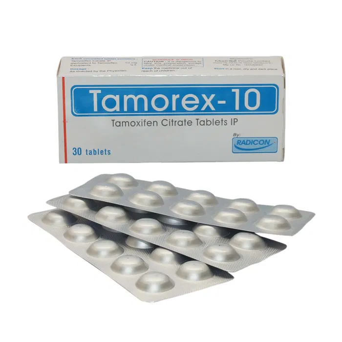 Tamorex 10 Mg Box/Carton + Blister Pack showing the Front face.
