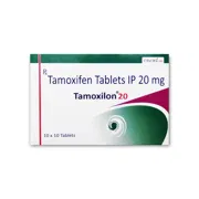 Tamoxilon 20 Mg Tablet Box/Carton showing the Front face.