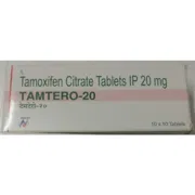 Tamtero 20 Mg Tablet Box/Carton showing the Front face.