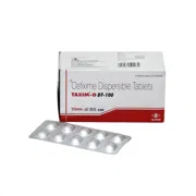 Taxim O-DT 100 Mg Box/Carton + Blister Pack showing the Front face.